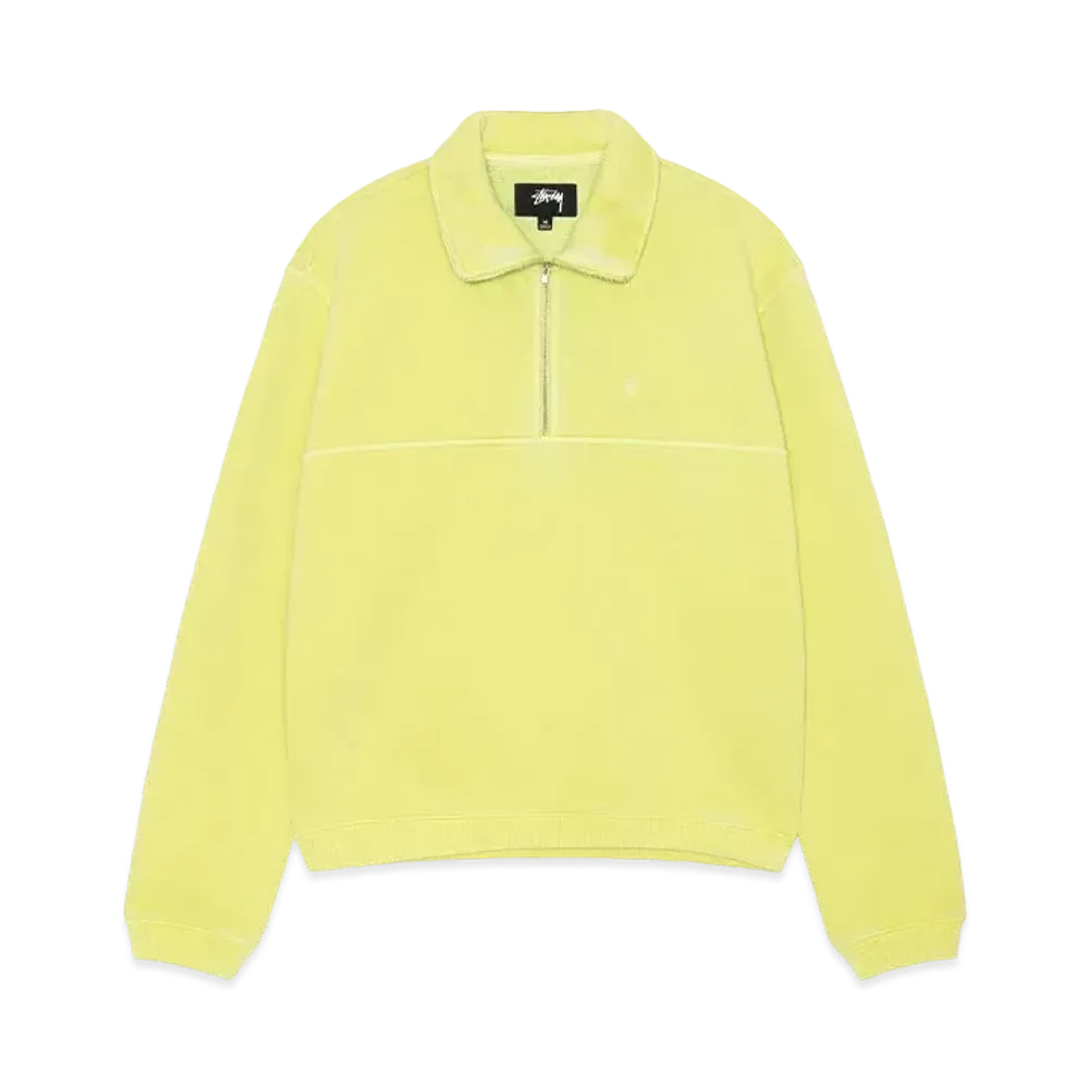 Stussy Fleece Zip Mock "Lime"