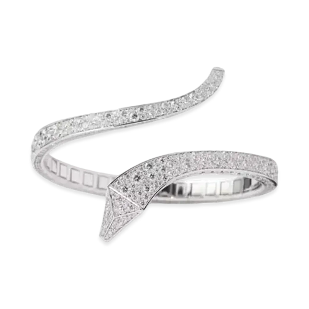 PRADA Eternal Gold Snake Bracelet in White Gold and Diamonds