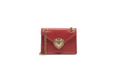 Dolce&Gabbana Devotion Bag Medium Size Smooth Calfskin "Poppy Red"