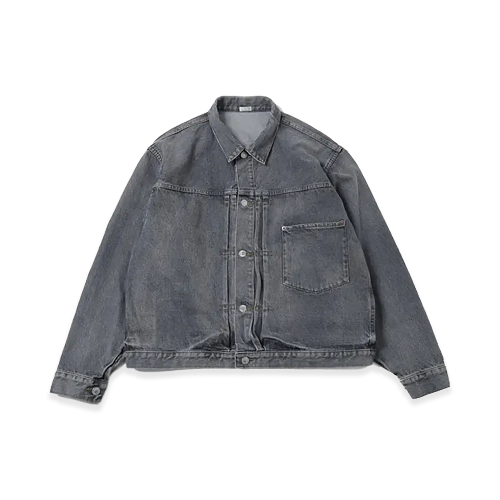 A.PRESSE Vintage Gray Denim Jacket "Gray"