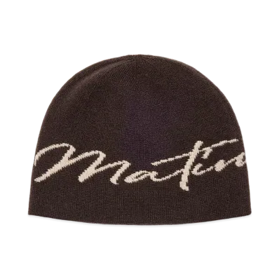 Matin Kim Matin Logo Script Beanie "Brown"