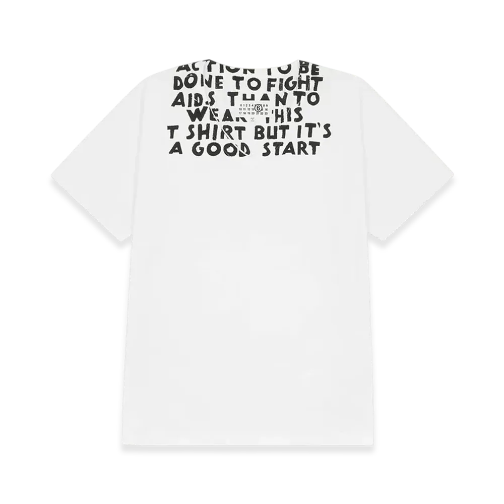 MM6 Maison Margiela Women's V-Neck SIDA T-Shirt "White"