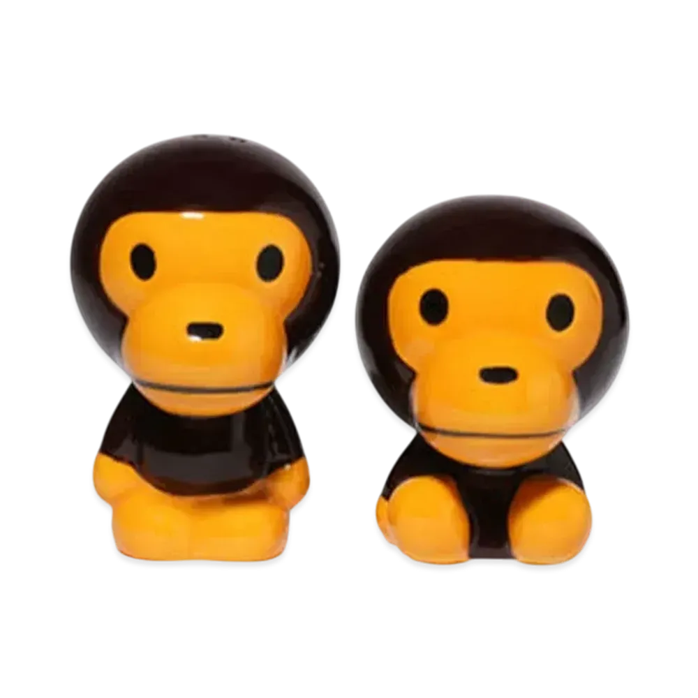 A BATHING APE Baby Milo Salt&Pepper Shaker "Brown"