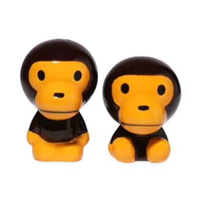A BATHING APE Baby Milo Salt&Pepper Shaker "Brown"