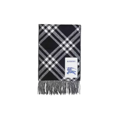 Burberry Embroidered Cashmere Scarf "Black"