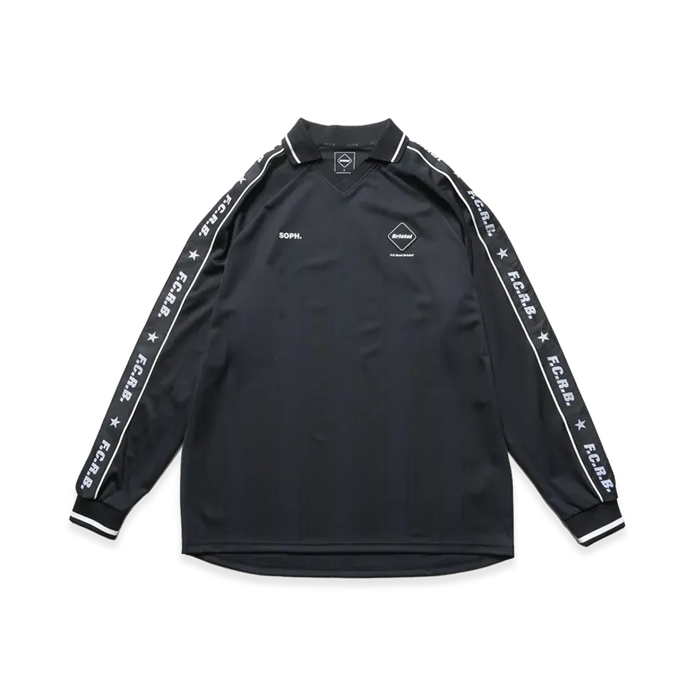 F.C.Real Bristol Shadow Weave Stripe L/S Top "Black"