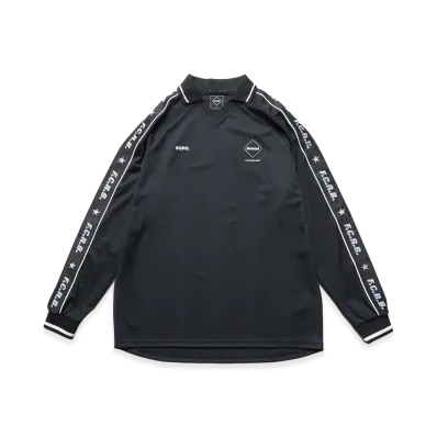 F.C.Real Bristol Shadow Weave Stripe L/S Top "Black"