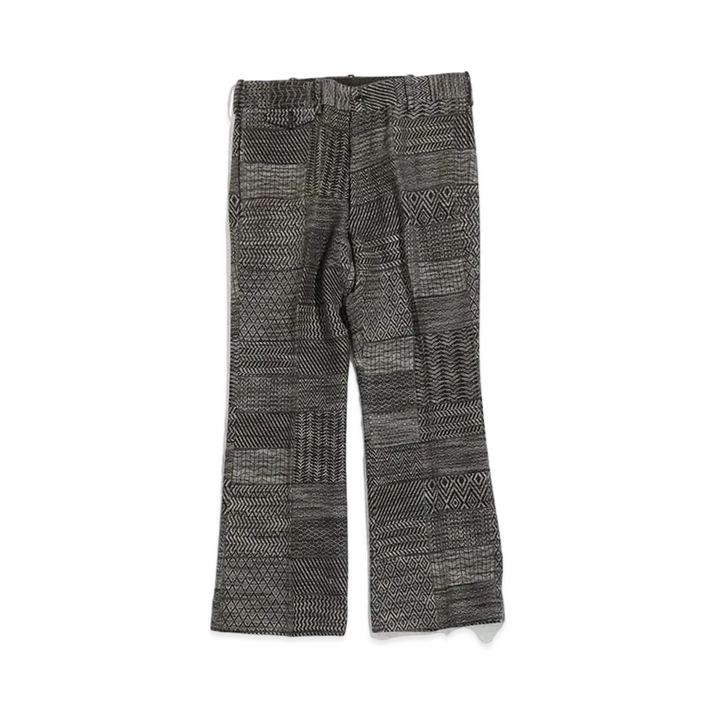 Needles F.P. BOOT-CUT TROUSER - W/N MULTI PATTERN JQ. "Charcoal"