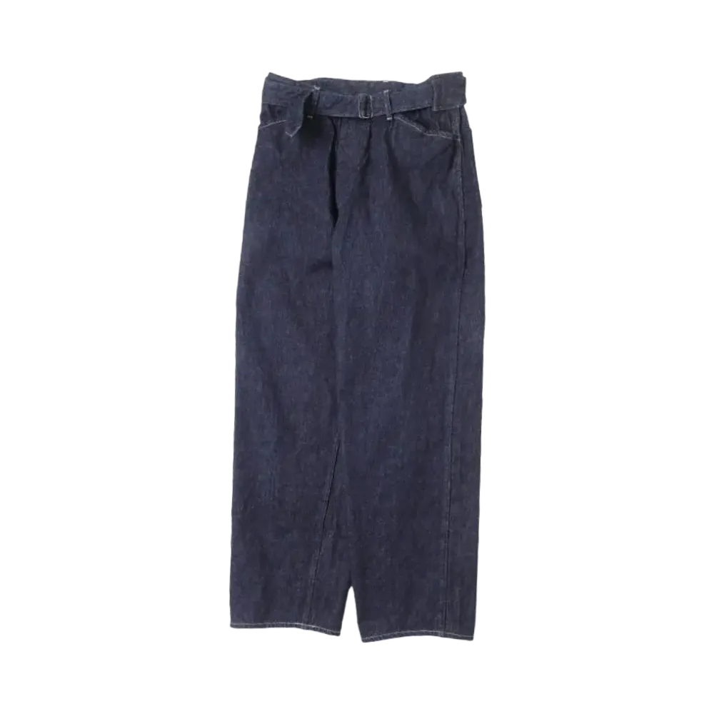 COMOLI Belted Denim Pants - 23AW "Navy"