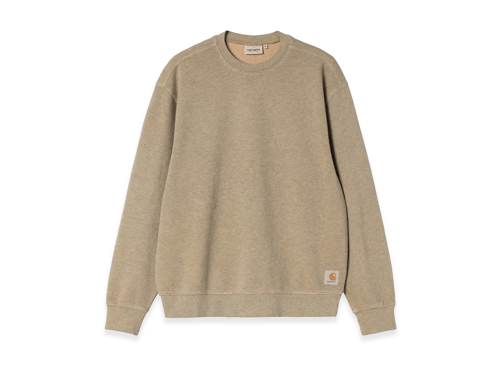 Carhartt WIP Caspian Sweat "Dusty H Brown Heather(Garment Dyed)"