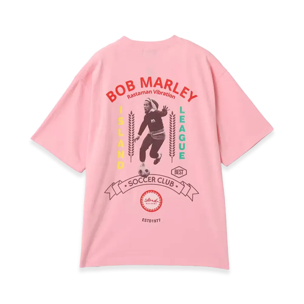 atmos x Bob Marley Foot Ball T-Shirt "Pink"