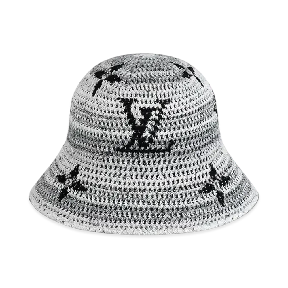 Louis Vuitton LV Crochet Stripes Bucket Hat "Gray"