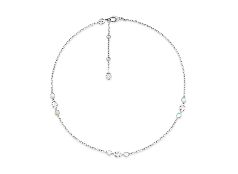 GUCCI Interlocking G Necklace With Opals