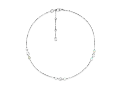 GUCCI Interlocking G Necklace With Opals