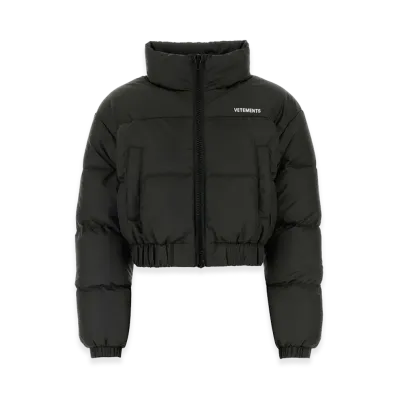 VETEMENTS Women's Polyester Down Jacket "Slate Black"