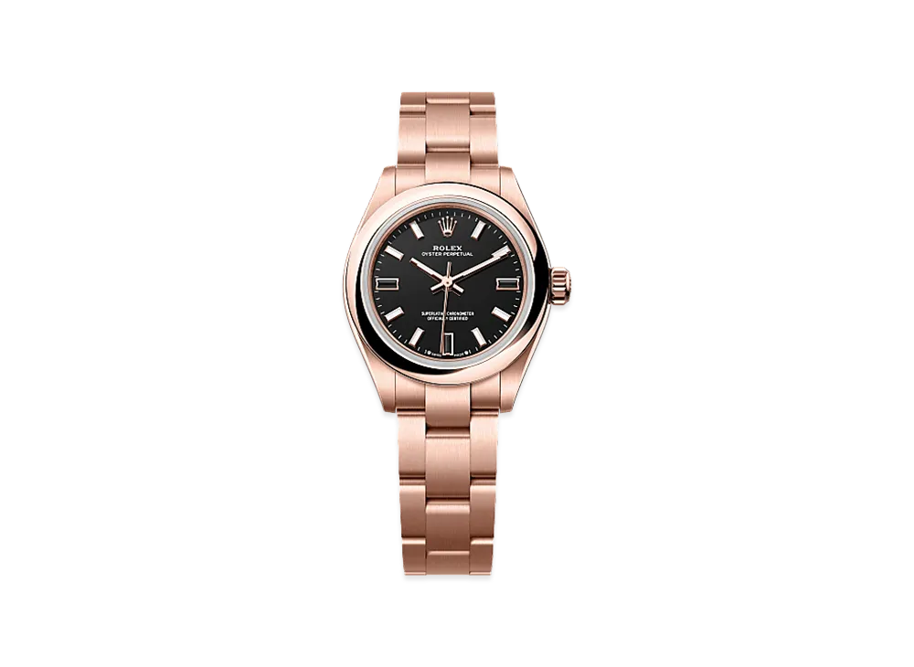 ROLEX Oyster Perpetual 28 Everose Gold "Black"