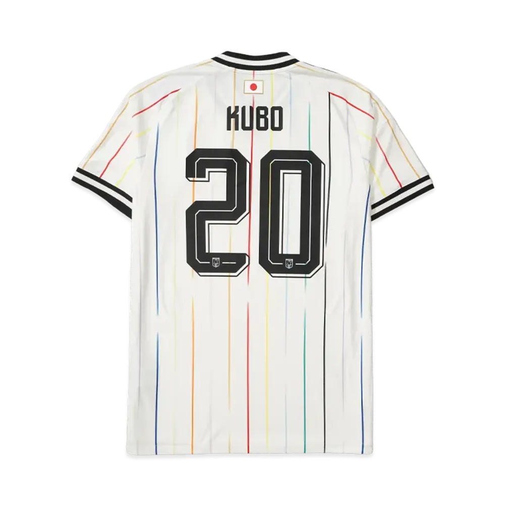 アディダス サッカー 日本代表 2026 アウェイ オーセンティック ユニフォーム #20 久保建英 "オフホワイト/ブラック"