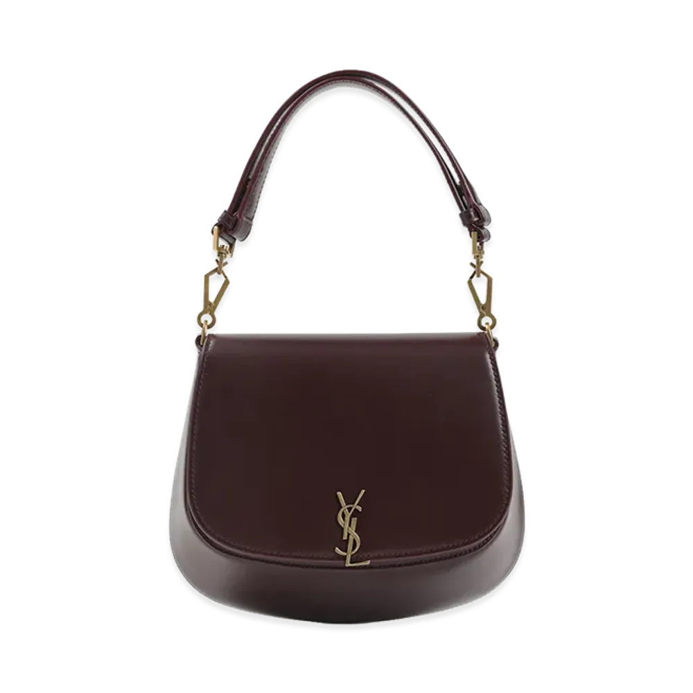 Saint Laurent Women's "Voltaire" Leather Bag "Bordeaux"