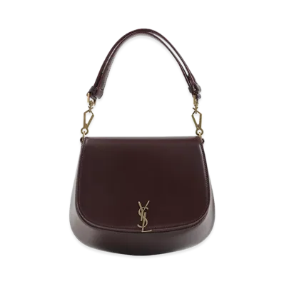 Saint Laurent Women's "Voltaire" Leather Bag "Bordeaux"