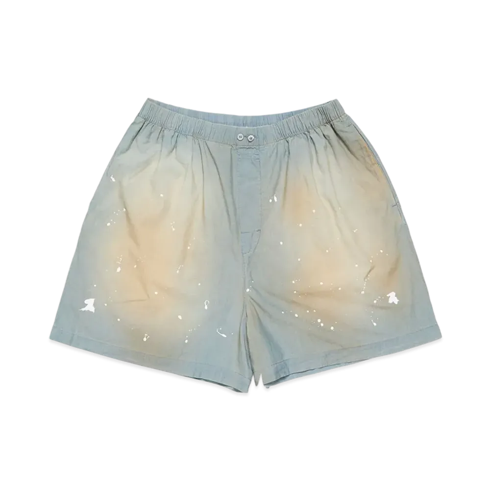 Acne Studios Shorts with Logo Stamp "Light Blue"
