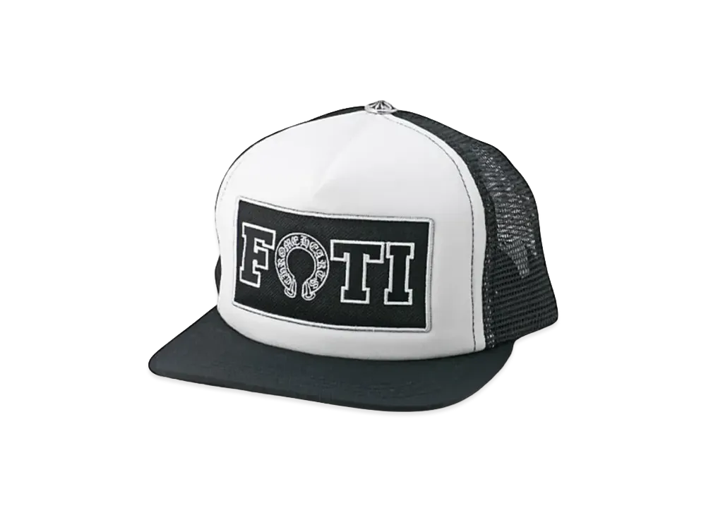 Chrome Hearts Foti Horseshoe Trucker Cap "White/Black"