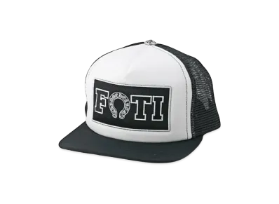 Chrome Hearts Foti Horseshoe Trucker Cap "White/Black"