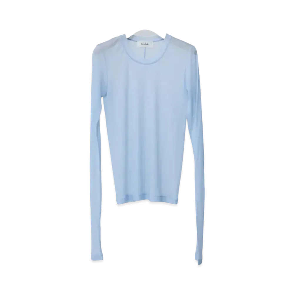 Ernie Palo Sheer rib Crew neck L/S "Sax"