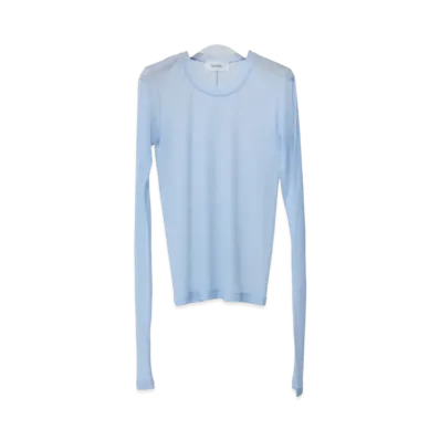 Ernie Palo Sheer rib Crew neck L/S "Sax"