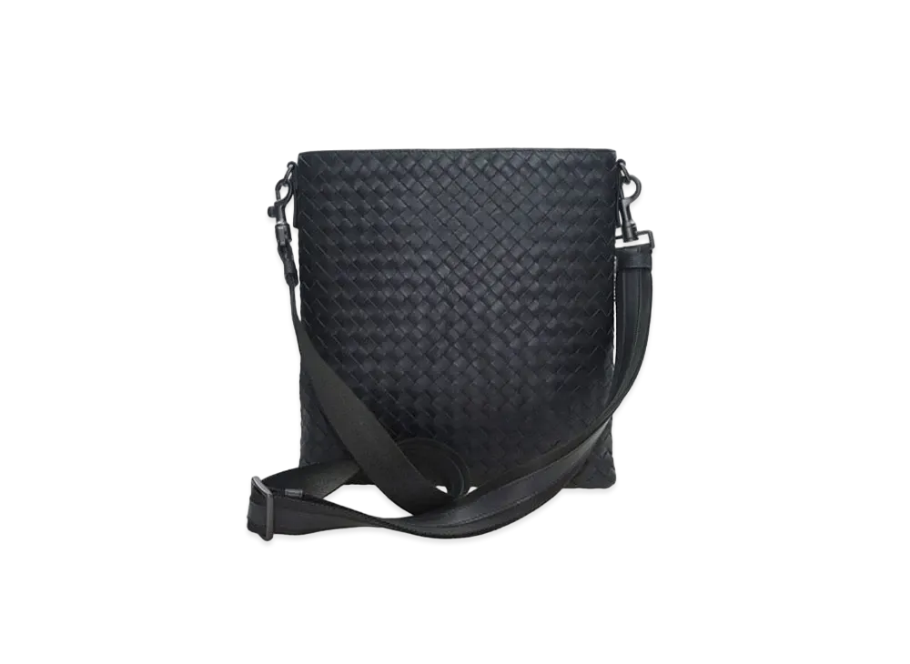 Bottega Veneta Lambskin Shoulder Bag "Dark Grey"