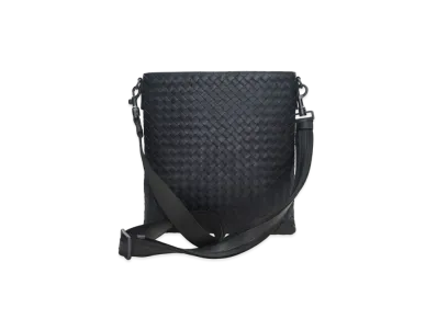 Bottega Veneta Lambskin Shoulder Bag "Dark Grey"