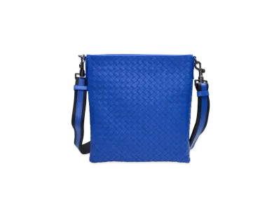 Bottega Veneta Lambskin Crossbody Bag "Blue"