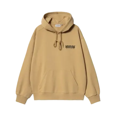 Carhartt WIP Hooded Stamp Sweat "Bourbon/Black(Stone Washed)"