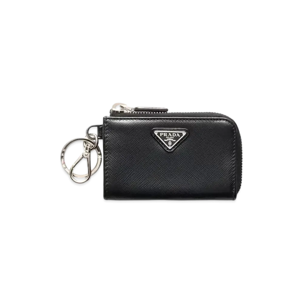 PRADA Saffiano Leather Mini Pouch "Black"