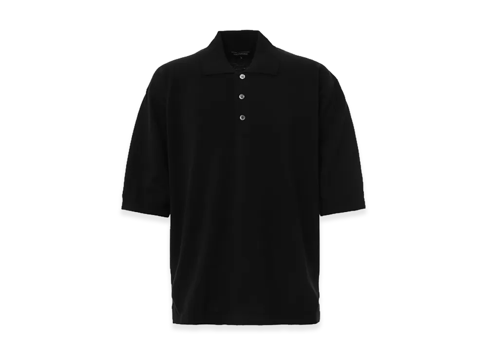 COMME des GARCONS HOMME Cotton Wool Knit Poloshirts "Black"