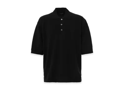 COMME des GARCONS HOMME Cotton Wool Knit Poloshirts "Black"