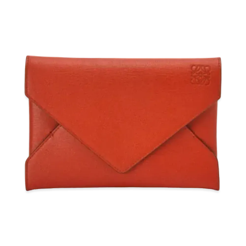 LOEWE Envelope Pouch In Goatskin "Red Orange"