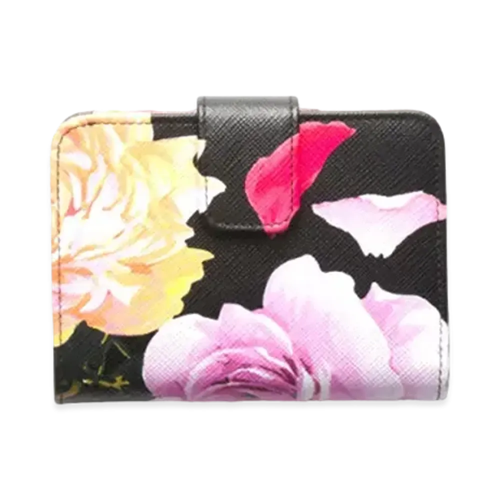 PRADA Small Printed Saffiano Leather Wallet "Black"