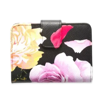 PRADA Small Printed Saffiano Leather Wallet "Black"
