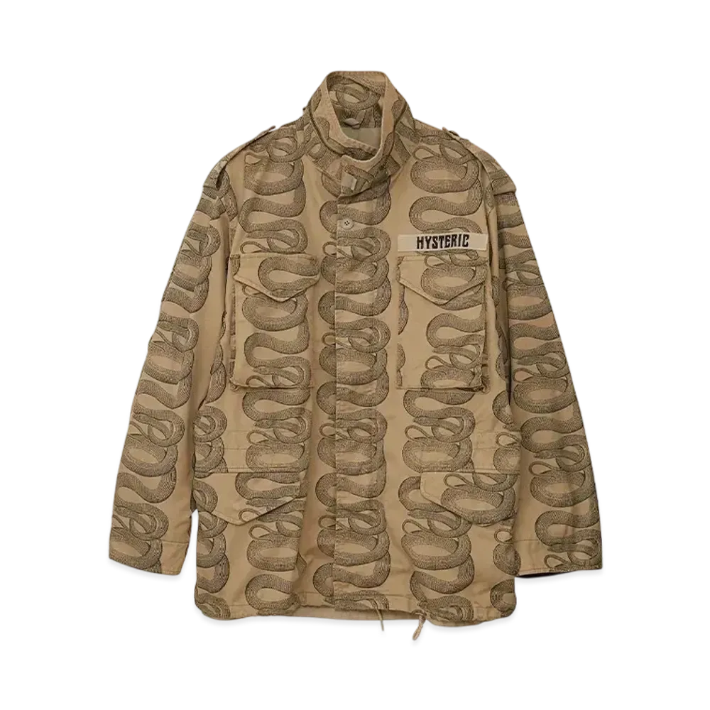 HYSTERIC GLAMOUR Snake Loop Pattern M65 Field Jacket "Beige"