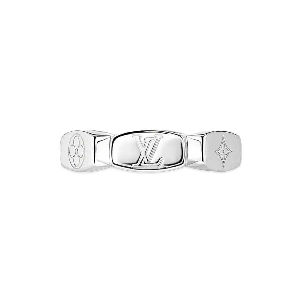 Louis Vuitton Ring LV Monogram Lovers "Silver"