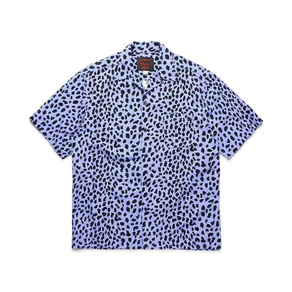 WACKO MARIA Gramicci / Leopard Open Collar Shirt "Purple"