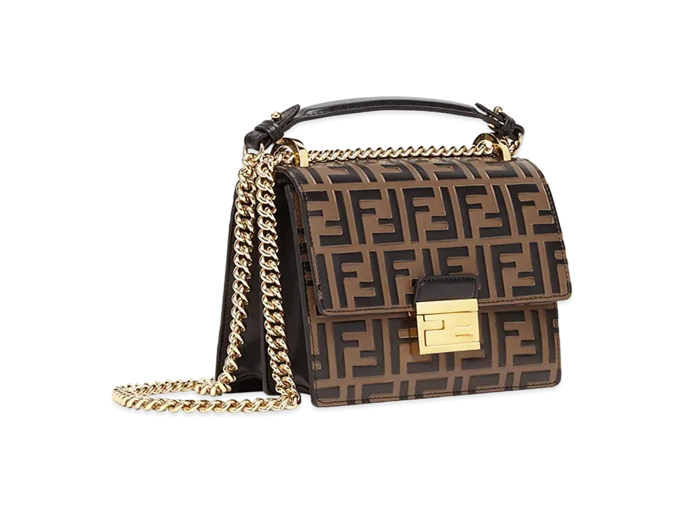 FENDI Kan U Small Leather Mini-Bag "Brown"
