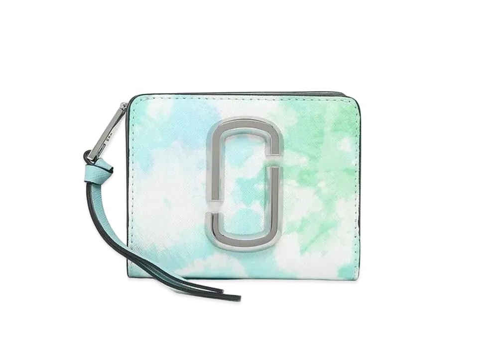Marc Jacobs The Snapshot Tie Dye Mini Compact Wallet "Blue Multi"