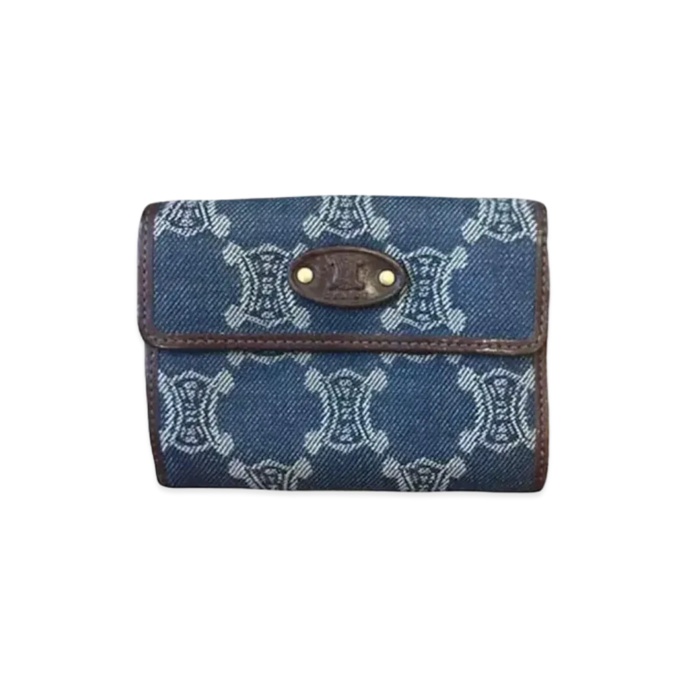CELINE Macadam Denim Wallet