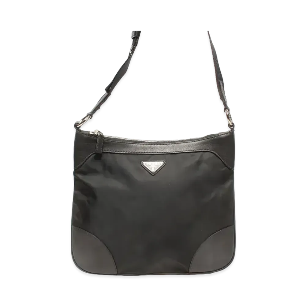 PRADA Stripe Shoulder Bag "Black"