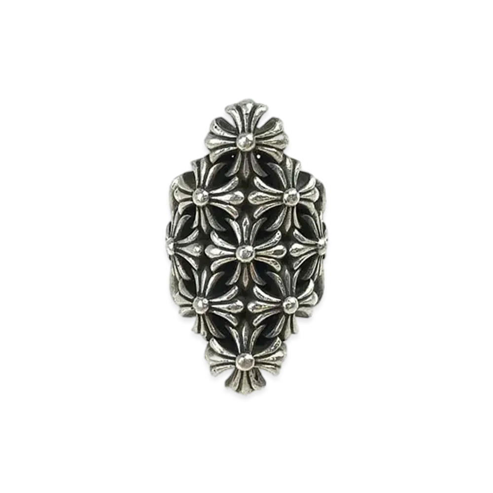 Chrome Hearts Large Chain Mail Ring "Silver"