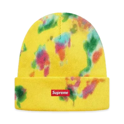 Supreme Splatter Dyed Beanie "Yellow"