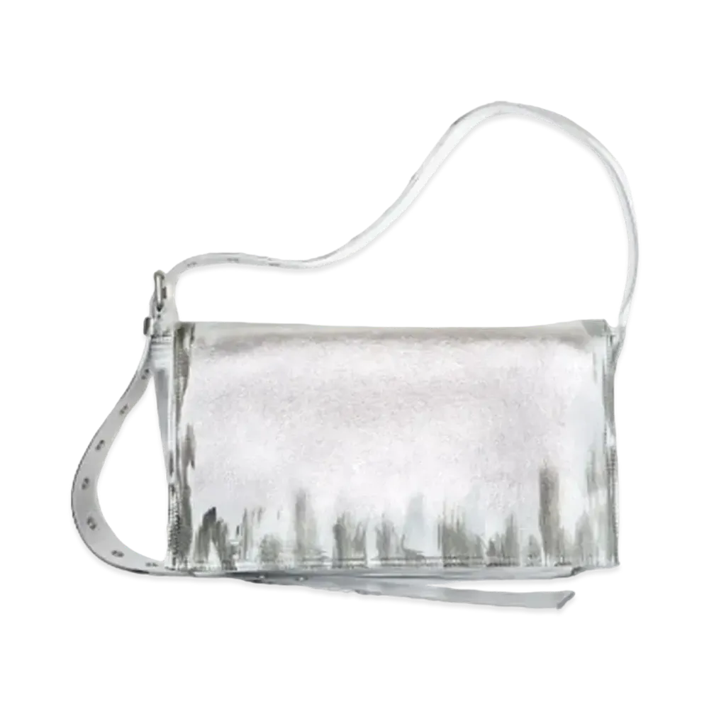 Acne Studios Leather Shoulder Bag "Silver"