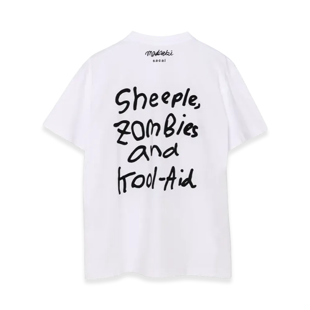 sacai x MADSAKI Print T-Shirt "White"