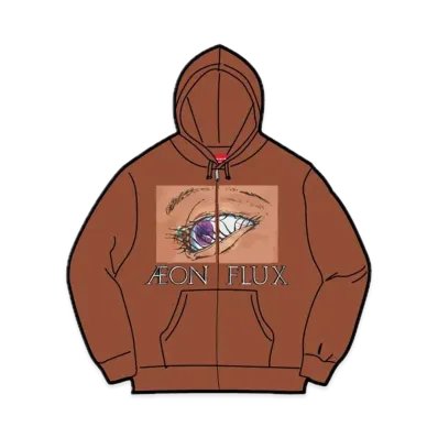 Supreme Aeon Flux Zip Up Hooded Sweatshirt "Brown"